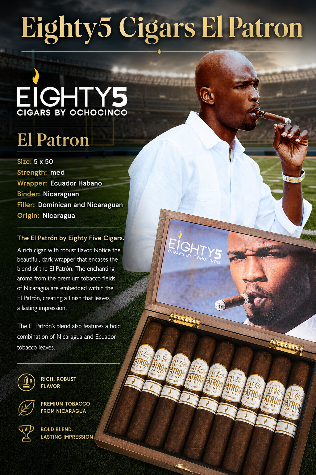 Eighty5 Cigars by OchoCinco – Black Box Cigar Club